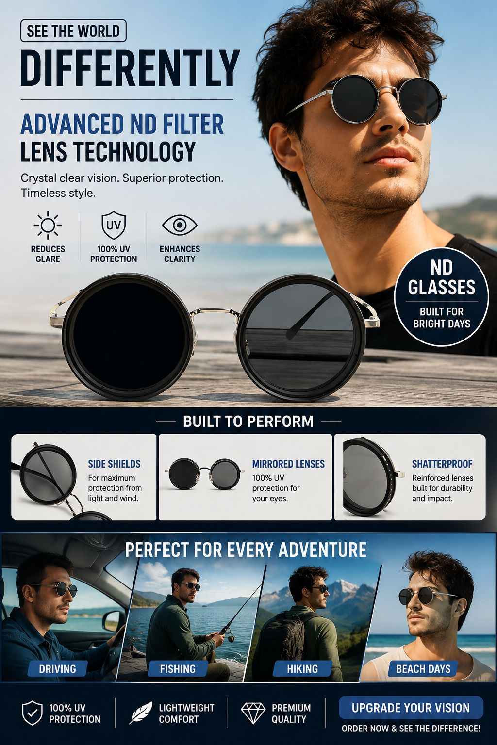 Adjustable sun glasses for every lighting condition